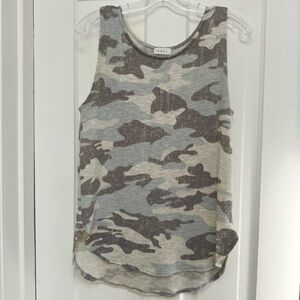 Enti Camo Lightweight Knit Sleeveless Tank Top Made in USA
